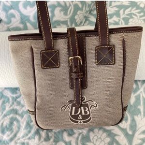 Dooney & Bourke — Bucket Open Tote — Signature Canvas and Leather —Vintage EUC